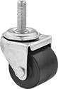 Image of Product. Front orientation. Casters. Low-Profile Static-Control Threaded-Stem Casters, Swivel.
