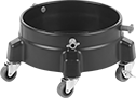 Image of Product. Style B. Front orientation. Drum Dollies. Stable-Ride Drum Dollies, Polypropylene Body, Smooth Platform—Lipped, Style B.