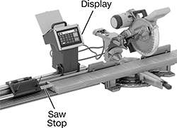 Image of ProductInUse. Front orientation. Linear Scales. Digital Linear Scales for Saws, Linear Scales with Automatic Positioning.
