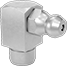 Image of Product. Front orientation. Grease Fittings. Grease Fittings for Unthreaded Holes, 90° Elbow with Smooth Shank.