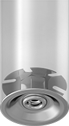 Image of ProductInUse. Front orientation. Leveling Mount Inserts. Press-Fit Leveling Mount Inserts, Round Base.