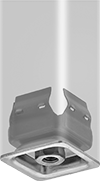 Image of ProductInUse. Front orientation. Leveling Mount Inserts. Press-Fit Leveling Mount Inserts, Square Base.