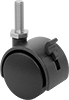 Light Duty Furniture Threaded-Stem Casters with Nylon Wheels 