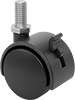 Light Duty Furniture Threaded-Stem Casters with Nylon Wheels