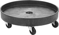 Image of Product. Front orientation. Drum Dollies. Solid-Platform Drum Dollies, Polyethylene Body.