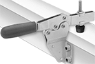 Image of ProductInUse. Front orientation. Toggle Clamps. Side-Mount Hold-Down Toggle Clamps.