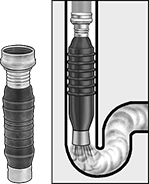 Image of ProductInUse. Front orientation. Contains Inset. Water Jet Drain Cleaners. GHT Threaded Connection, Rigid.