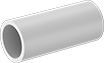 Image of Product. Male. Front orientation. Pipe and Fittings. Underground Drain, Waste, and Vent PVC Pipe Nipples and Pipe for Water, Pipe—Unthreaded, Cement Socket Male.