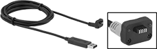Image of Product. Front orientation. Contains Inset. Cords for Measuring Tool Data Processors. Mitutoyo USB Cords for Measuring Tool Data Processors, Mitutoyo Data Out Switch A Connection.