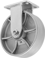 Image of Product. Front orientation. Casters. Extra-High-Capacity Viking Casters with Metal Wheels, Rigid.