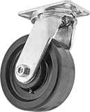 Image of Product. Swivel. Front orientation. 1 Wheel. Extra-High-Capacity Viking Casters with Phenolic Wheels, Swivel.