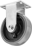 Image of Product. Rigid. Front orientation. Green Wheel. Extra-High-Capacity Viking Casters with Polyurethane Wheels, Rigid, 1 Wheel.