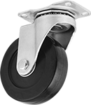 Image of Product. Front orientation. Casters. Plate Casters for Rubbermaid Products.