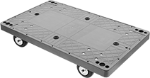 Image of Product. Front orientation. Dollies. Solid-Platform Plastic Dollies.