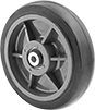 Image of Product. Solid Nylon Core. Front orientation. Wheels. Lightweight Rubber Wheels , Rubber, Tread-on-Core Wheel, Solid Wheel Core, Nylon Wheel Core.
