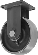 Image of Product. Rigid. Front orientation. Rigid. Extra-High-Capacity Colossus Casters with Metal Wheels.