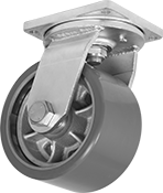 Image of Product. Swivel. Front orientation. 1 Wheel. Extra-High-Capacity Colossus Casters with Polyurethane Wheels, Swivel.