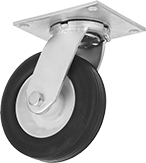 Image of Product. Swivel. Front orientation. Casters. Hollow-Tread Flat-Free Casters with Rubber Wheels, 1 Wheel, Swivel.