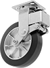 Shock-Absorbing Casters with Rubber Wheels 