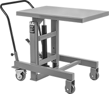 Image of Product. Front orientation. Lift Tables. Foot-Operated Rolling Lift Tables for Tight Spaces.
