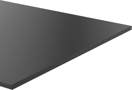 Image of Product. Front orientation. MDS-Filled Cast Nylon Sheet, Easy-to-Machine, Wear-Resistant, 1/4" Thick, 48" x 12".