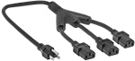 Image of Product. Front orientation. Power Cords. Light Duty IEC Power Cord Splitters.