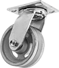 High-Capacity V-Groove Wheel Track Casters with Metal Wheels