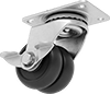 Cart-King Casters with Rubber Wheels