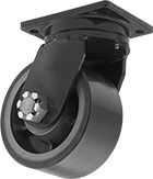 Image of Product. Swivel. Front orientation. 1 Wheel. Extra-High-Capacity Hercules Casters with Polyurethane Wheels, Swivel.