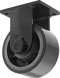 Image of Product. Rigid. Front orientation. 1 Wheel. Extra-High-Capacity Hercules Casters with Polyurethane Wheels, Rigid.