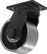 Image of Product. Swivel. Front orientation. 1 Wheel. Extra-High-Capacity Hercules Casters with Metal Wheels, Swivel.