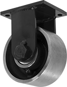 Image of Product. Rigid. Front orientation. 1 Wheel. Extra-High-Capacity Hercules Casters with Metal Wheels, Rigid.
