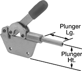 Image of Product. Front orientation. Contains Annotated. Toggle Clamps. Rail-Mount Push/Pull Toggle Clamps.