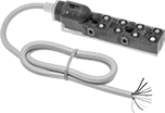 Image of Product. Front orientation. Distribution Blocks. Distribution Blocks for Nano M8 Connection Cords, 8 Outlets.
