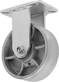 Image of Product. Front orientation. Casters. Extra-High-Capacity Stronghart Casters with Metal Wheels, Rigid.