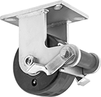 Image of Product. Front orientation. 1 Wheel. Extra-High-Capacity Stronghart Casters with Phenolic Wheels, Rigid with Brake.