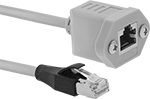 Image of Product. Front orientation. Ethernet Cords. Panel-Mount Ethernet Cords.