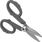 Image of Product. Style B. Front orientation. Scissors. Scissors for Kevlar and Abrasive Materials, Straight Handle, Style B.