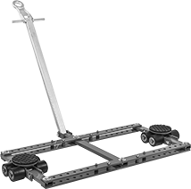 Image of Product. Style E. Front orientation. Dollies. Steering High-Capacity Roller Dollies for Uneven Surfaces, Swivel Platform, Style E.