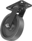 Image of Product. Swivel. Front orientation. Swivel. High-Capacity Kingston Casters with Polyurethane Wheels.