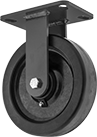 Image of Product. Rigid. Front orientation. Rigid Casters. High-Capacity Kingston Casters with Phenolic Wheels.