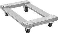 Image of Product. Front orientation. Dollies. Open-Platform Wood Dollies, Open Smooth-Platform—Raised Ends.