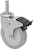 Friction-Grip Stem Casters with Rubber Wheels 