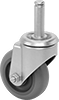 Friction-Grip Stem Casters with Polyurethane Wheels
