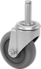 Friction-Grip Stem Casters with Polyurethane Wheels