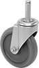 Friction-Grip Stem Casters with Polyurethane Wheels