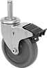 Friction-Grip Stem Casters with Polyurethane Wheels