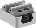Image of Product. Front orientation. Vises. Compact Milling-Machine Vises, With Dovetail and Flat Jaws, Fixed Base, 2 15/16" Wide Jaw.
