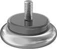 Image of Product. Style 1. Front orientation. Leveling Mounts. Easy-Slide Rigid Leveling Mounts with Threaded Stud, Style 1.
