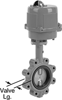 Image of Product. Front orientation. Motor-Actuated On-Off Valves. Flanged Motor-Actuated On-Off Valves, 8 Bolt Holes.